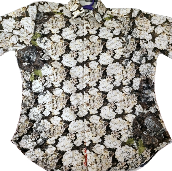 Men's Robert Graham Embroidered Long Sleeve Shirt LG - Picture 4 of 10